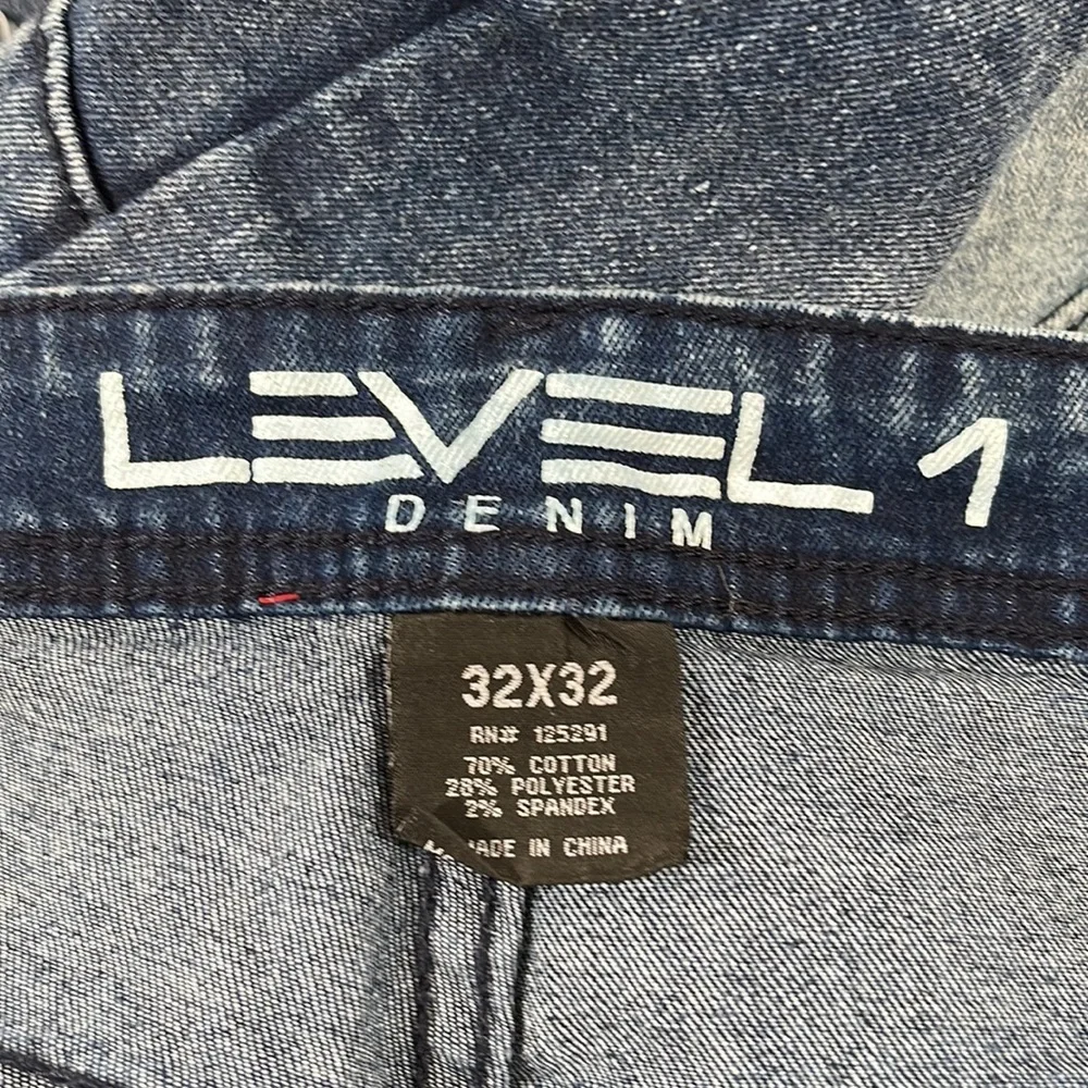LEVEL 1 DENIM Super Skinny Fit Distressed Moto Jeans Size 32x32